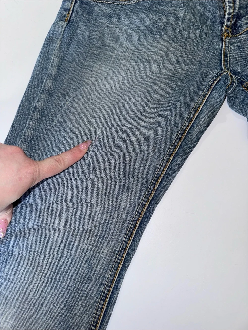 Tin Haul Women’s Boot Cut Washed‎ Blue Jeans size 29/XL